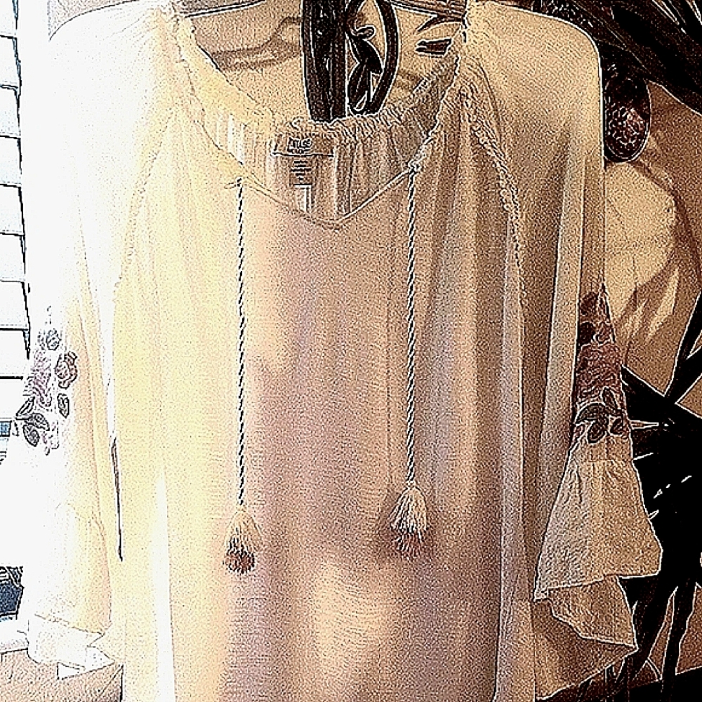 Vintage America Boho Embroidered Shirt